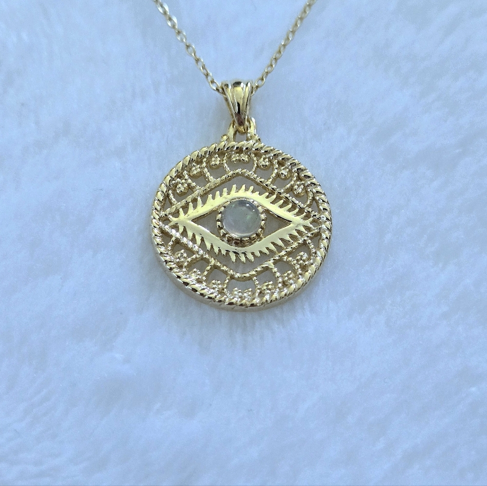 Shivam Ethiopian🇪🇹 Opal Evil😈 Eye👁️  Pendant Necklace - NWT - Picture 14 of 15